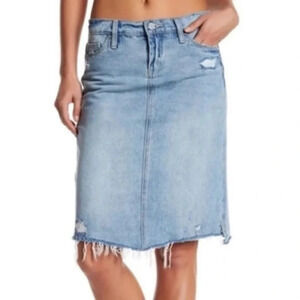 NWT Blank NYC Big Reveal Denim Pencil Skirt Light Wash Size 27